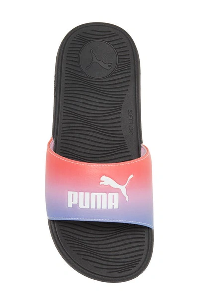 Shop Puma Cool Cat 2.0 Sunset Sky Slide Sandal In Lilac Chiffon-peach-blue-white