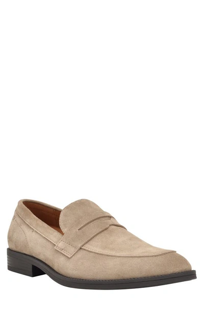 Shop Calvin Klein Jay Leather Loafer In Taupe 240