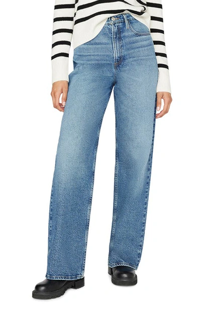 Shop Frame High N Tight Wide Leg Jeans In Lomina