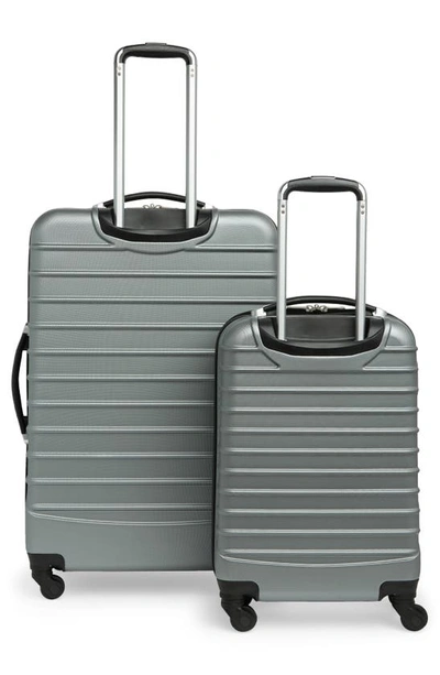 Geoffrey Beene Hardside 2-piece Luggage Set In Silver