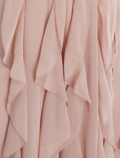 Shop Bcbgmaxazria Isabeau Ruffle Dress In Bare Pink