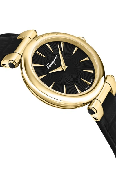 Ferragamo Idillio Strap Watch Woman Wrist Watch Gold Size - Stainless Steel In Gold
