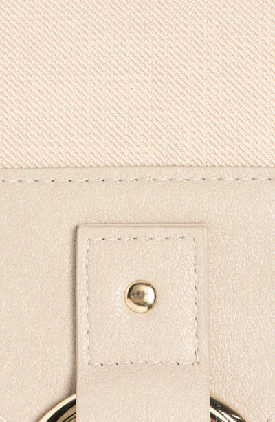 Vince Camuto Collection Xiix Circle & Bar Interlocking Belt In Light Taupe