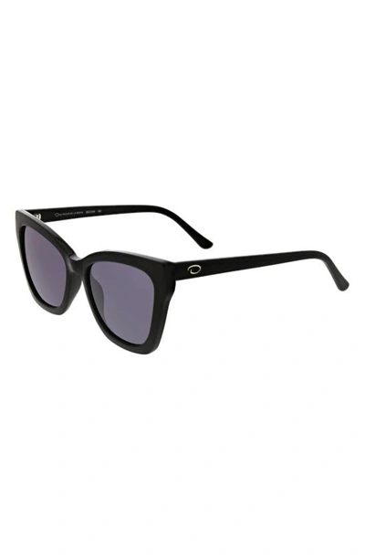 Shop Oscar De La Renta Butterfly Cat Eye Sunglasses In Black