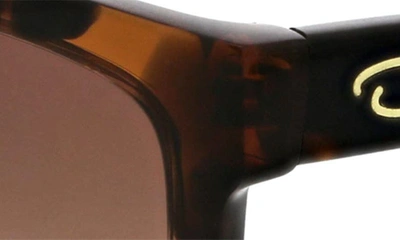 Oscar De La Renta Modern Square Sunglasses In Tort