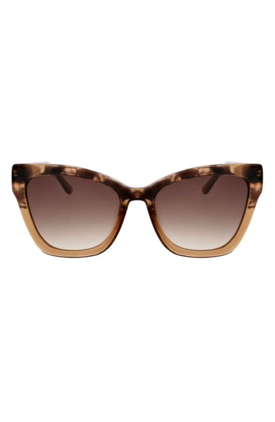 Shop Oscar De La Renta Butterfly Cat Eye Sunglasses In Smokey Demi