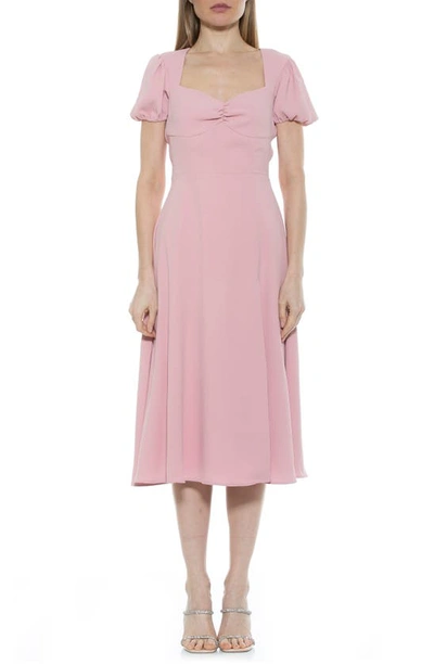 Alexia Admor Gracie Sweetheart Slit Dress In Blush