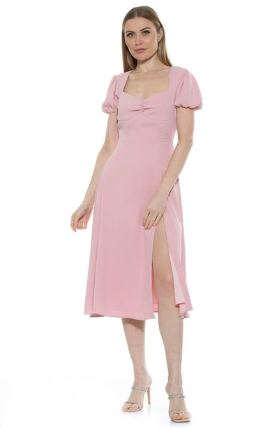 Alexia Admor Gracie Sweetheart Slit Dress In Blush