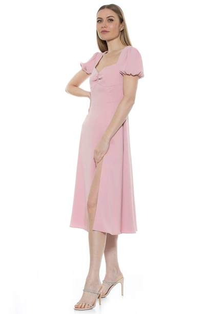 Alexia Admor Gracie Sweetheart Slit Dress In Blush