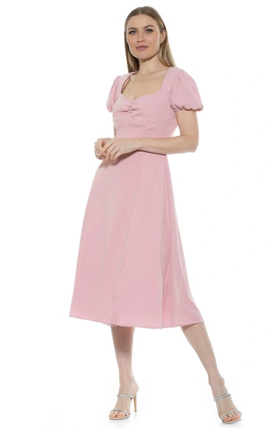 Alexia Admor Gracie Sweetheart Slit Dress In Blush