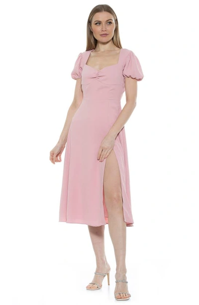 Alexia Admor Gracie Sweetheart Slit Dress In Blush