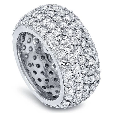 Pompeii3 5 3/4ct Pave Diamond Eternity Wedding Anniversary Ring In Multi