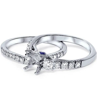 Pompeii3 1/2ct Diamond Engagement Ring Setting Set 950 Platinum In Silver