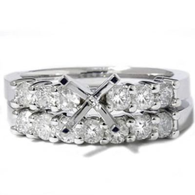 Pompeii3 1ct Diamond Engagement Matching Wedding Ring Setting In Multi