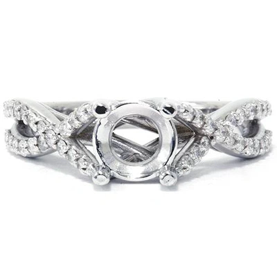 Pompeii3 1/2ct Twist Diamond Ring Setting 14k White Gold In Multi