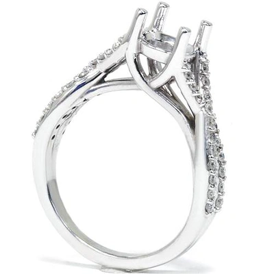 Pompeii3 1/2ct Twist Diamond Ring Setting 14k White Gold In Multi