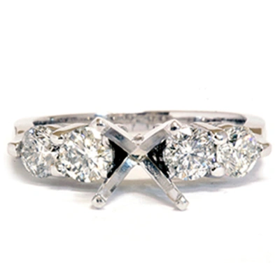 Pompeii3 1 5/8ct 14k Diamond Semi Mount Engagement Ring Setting In Multi