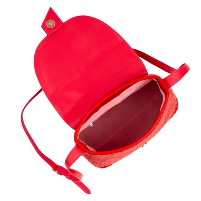 Gunas New York Kate Microfiber Crossbody Bag In Red