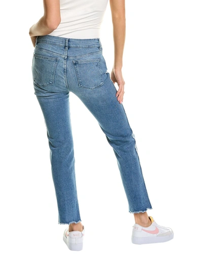 Dl1961 Mara Dark Riviera Frayed Ankle Straight Jean In Blue