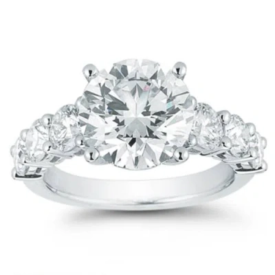 Pompeii3 3ct Round Diamond Engagement Ring 14k White Gold In Multi
