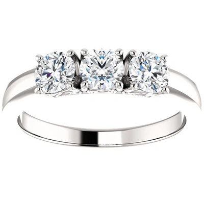 Pompeii3 5/8ct 3-stone Diamond Engagement Ring 14k White, Yellow, Or Rose Gold In Multi