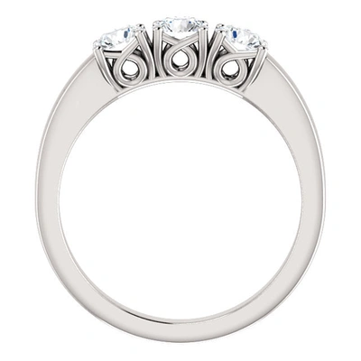 Pompeii3 5/8ct 3-stone Diamond Engagement Ring 14k White, Yellow, Or Rose Gold In Multi