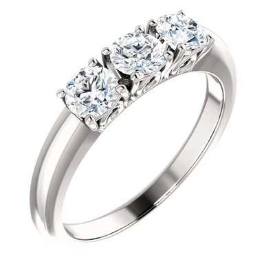 Pompeii3 5/8ct 3-stone Diamond Engagement Ring 14k White, Yellow, Or Rose Gold In Multi