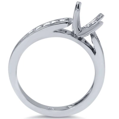 Pompeii3 1/4ct Diamond Channel Set Mount Ring 14k White Gold In Multi