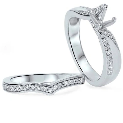 Pompeii3 1/4ct Diamond Engagement Mount Set 14k White Gold In Multi