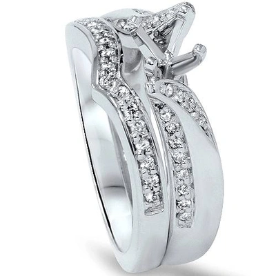 Pompeii3 1/4ct Diamond Engagement Mount Set 14k White Gold In Multi