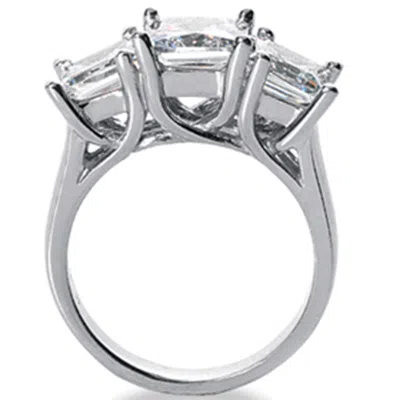 Pompeii3 1 1/2ct Three Stone Diamond Ring 14k White Gold In Multi