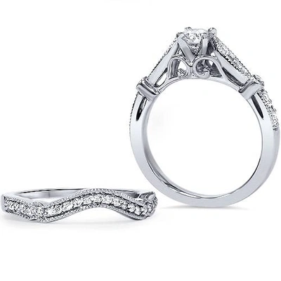 Pompeii3 3/4ct Diamond Engagement Wedding Ring Set 14k White Gold In Multi