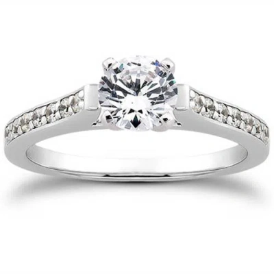 Pompeii3 1/2ct Diamond Engagement Matching Wedding 14k White Gold Ring Set In Multi