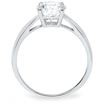 Pompeii3 1 1/2ct Cushion Diamond Solitaire Engagement Ring 14k White Gold Enhanced In Multi
