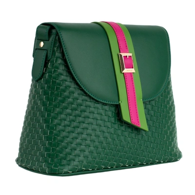 Gunas New York Kate Microfiber Crossbody Bag In Green