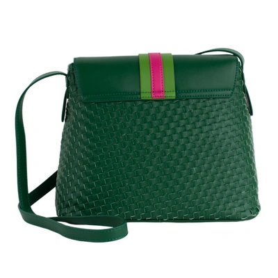 Gunas New York Kate Microfiber Crossbody Bag In Green