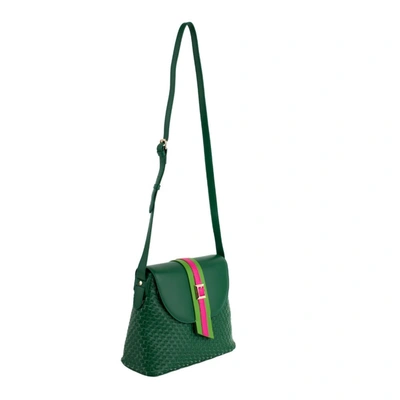 Gunas New York Kate Microfiber Crossbody Bag In Green