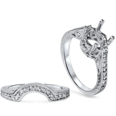 Pompeii3 3/4ct Diamond Engagement Vintage Wedding Ring Mount In Multi