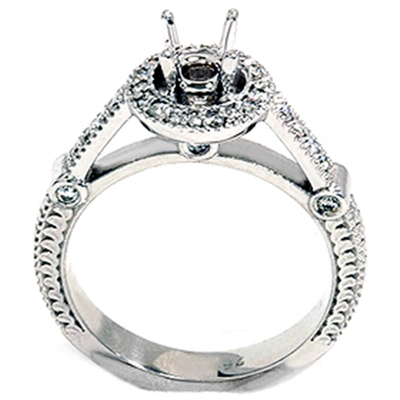 Pompeii3 Diamond Engagement Ring Setting Semi Mount Ring 14k White Gold In Multi