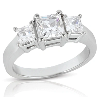 Pompeii3 2ct Princess Cut Diamond Ring Set 14k Gold In Multi