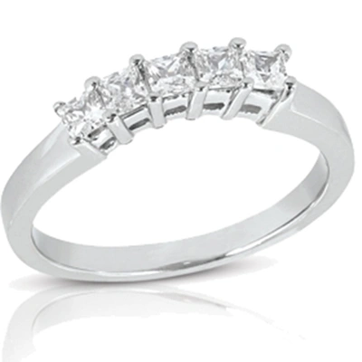 Pompeii3 2ct Princess Cut Diamond Ring Set 14k Gold In Multi
