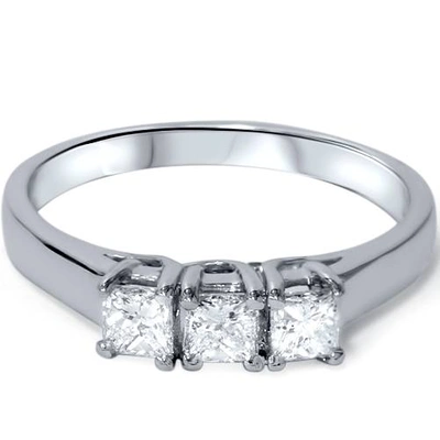 Pompeii3 5/8ct Three Stone Diamond Ring 14k White Gold In Multi