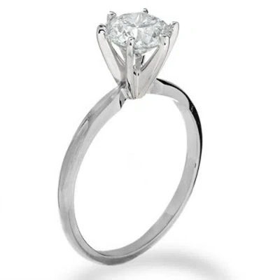 Pompeii3 2 1/2ct Round Diamond Solitaire Engagement Ring 14k White Gold In White