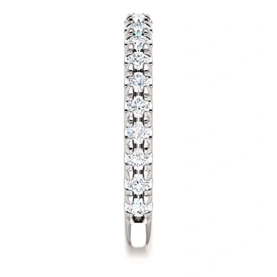 Pompeii3 5/8 Cttw Diamond Wedding Ring Womens Stackable French Set 14k White Gold Band In Multi