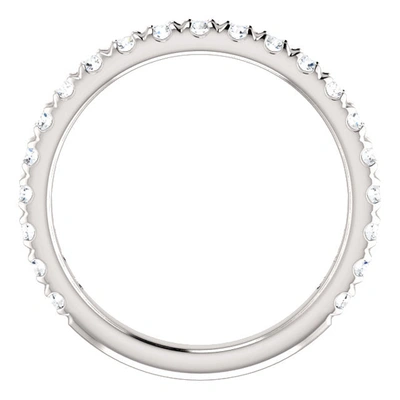 Pompeii3 5/8 Cttw Diamond Wedding Ring Womens Stackable French Set 14k White Gold Band In Multi
