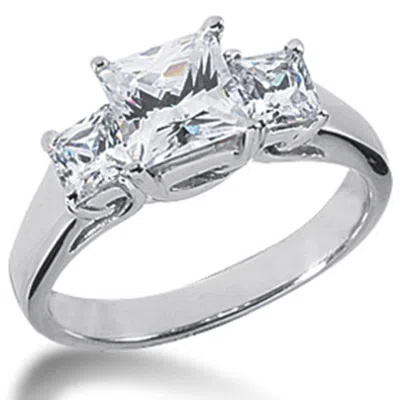 Pompeii3 1 1/4ct Three Stone Diamond Ring 14k White Gold In Multi