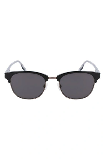 Shop Converse Disrupt 52mm Round Sunglasses In Black/ Grey