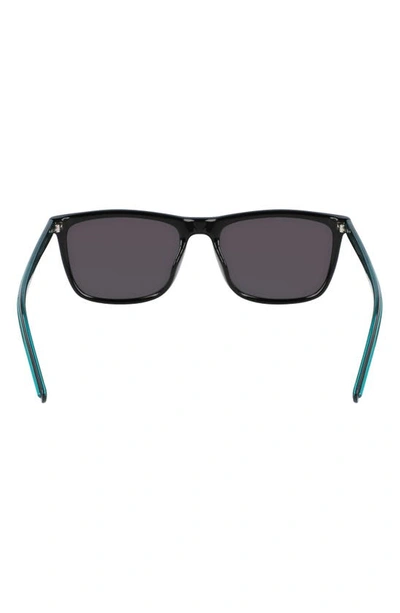 Shop Converse Chuck 56mm Rectangle Sunglasses In Black/ Black