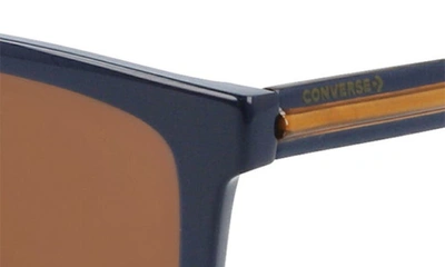 Shop Converse Chuck 56mm Rectangle Sunglasses In Obsidian/ Brown