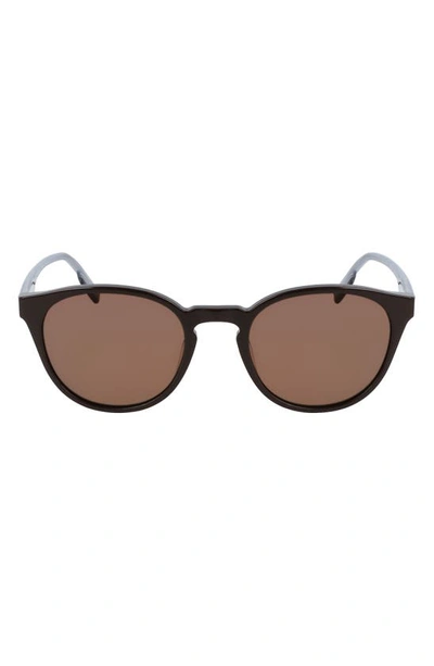 Shop Converse Disrupt 52mm Round Sunglasses In Dark Root/ Brown